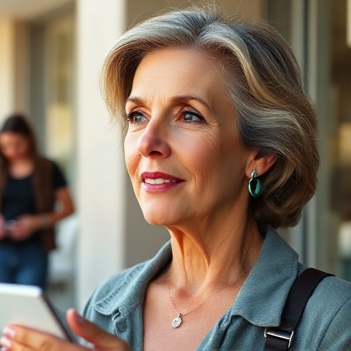 Radiant woman actively engaged during her day, optimized and present, vitality as evidence of biological balance